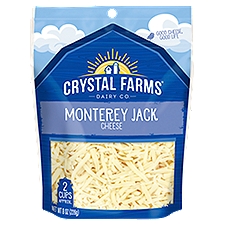 Crystal Farms Shredded Monterey Jack Cheese, 8 oz