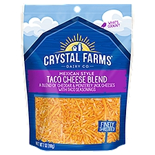 Crystal Farms Finely Shredded Mexican Style Taco Cheese Blend, 7 oz