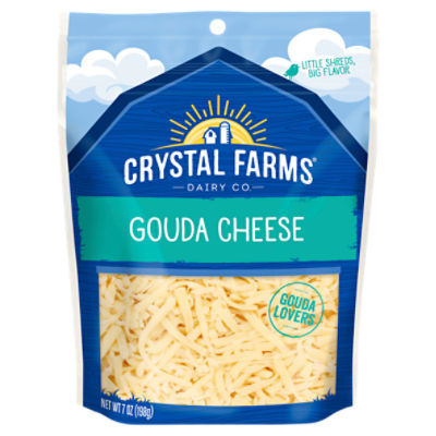 Crystal Farms Shredded Gouda Cheese, 7 oz