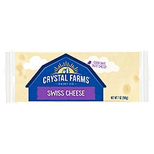 Crystal Farms Swiss Cheese Chunks, 7 Ounce