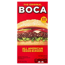 Boca Meatless Burgers - All American Flame Grilled, 10 Ounce