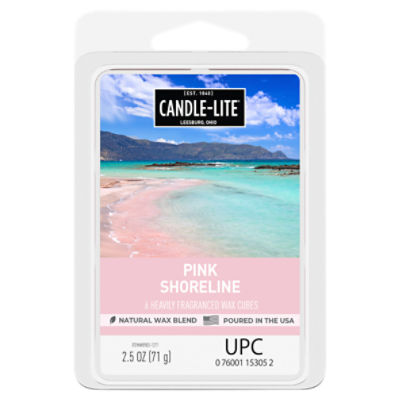 Candle-Lite Pink Shoreline Wax Cubes, 6 count, 2.5 oz