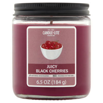 Candle-Lite Juicy Black Cherries Candle, 6.5 oz