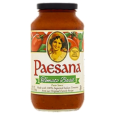 Paesana Pasta Sauce, Tomato Basil, 25 Ounce