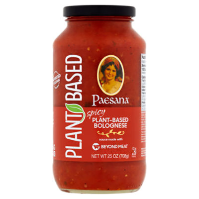 Paesana Spicy Plant-Based Bolognese Sauce, 25 oz