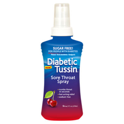 Diabetic Tussin Cherry Sore Throat Spray, 6 fl oz