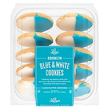 Lilly's Brooklyn Blue & White Cookies, 10 count, 10 oz