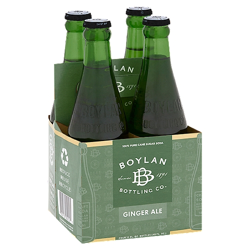 Boylan Bottling Co. Ginger Ale, 12 fl oz, 4 count