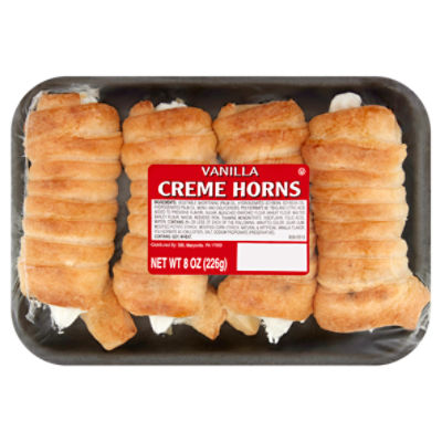 Vanilla Creme Horns, 4 count, 8 oz