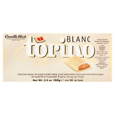 Camille Bloch Torino Fine Swiss White Chocolate with Truffle Filling, 3.5 oz