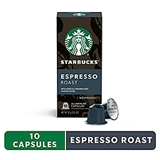 Starbucks by Nespresso Espresso Dark Roast Ground Coffee Capsules, 10 count, 2.01 oz, 2.01 Ounce