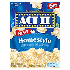 Act II Microwave Popcorn, Homestyle Butter Flavored, 16.5 Ounce
