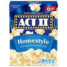 Act II Homestyle Butter Flavored, Microwave Popcorn, 16.5 Ounce