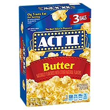 Act II Microwave Popcorn, Butter, 8.25 Ounce