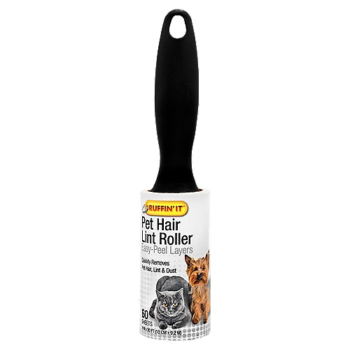 Ruffin' It Pet Hair Lint Roller, 60 count
