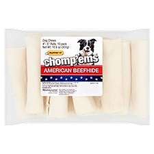 Ruffin' It Chomp'ems American Beefhide Dog Chews, 10 count, 10.6 oz, 10 Each