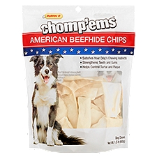 Chomp'ems Ruffin' It Dog Chews, American Beefhide Chips, 2 Pound