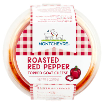 Montchevre Roasted Red Pepper Topped Goat Cheese, 6 oz