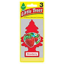 Little Trees Strawberry Air Fresheners, 3 count