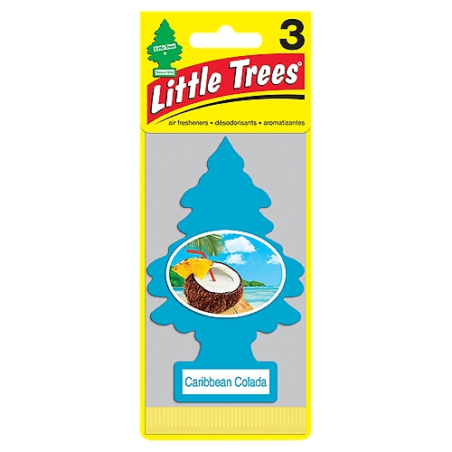 Little Trees Caribbean Colada Air Fresheners, 3 count
Freshen your life!
Made from only the best ingredients, Little Trees air fresheners provide a fresh, long-lasting fragrance experience. With a wide range of scents, you're sure to find one you love. At home or on the road, let Little Trees freshen your life.