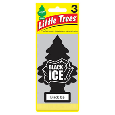 Little Trees Black Ice Air Fresheners, 3 count