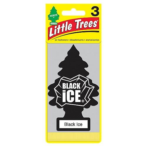 Little Trees Black Ice Air Fresheners, 3 count
Freshen your life!
Made from only the best ingredients, Little Trees air fresheners provide a fresh, long-lasting fragrance experience. With a wide range of scents, you're sure to find one you love. At home or on the road, let Little Trees freshen your life.