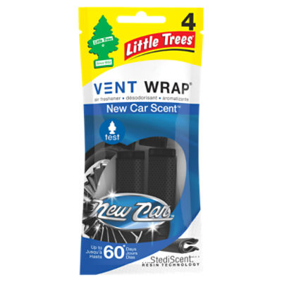 Little Trees Vent Wrap New Car Scent Air Freshener, 4 count