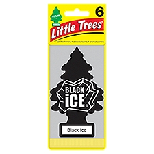 Little Trees Black Ice Air Fresheners, 6 count