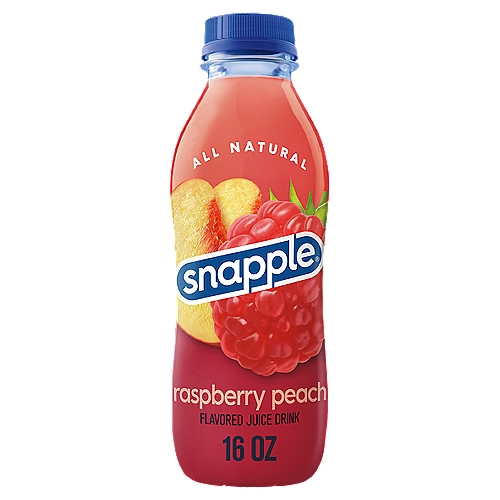Snapple Raspberry Peach, 16 fl oz recycled plastic bottle
