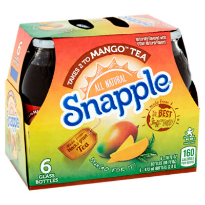 Snapple Mango Tea, 16 fl oz, 6 count