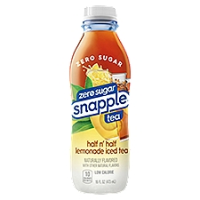 Snapple Zero Sugar Half n' Half Lemonade Iced Tea, 16 fl oz