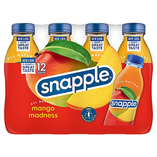 Snapple All Natural Mango Madness Juice Drink, 12 count
