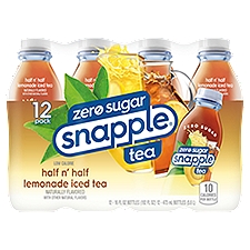 Snapple Zero Sugar Half n' Half Lemonade Iced Tea, 16 fl oz, 12 count