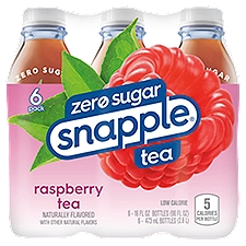 Snapple Zero Sugar Raspberry Tea, 16 fl oz, 6 count