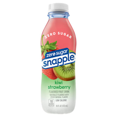 Snapple Zero Sugar Kiwi Strawberry Flavored Fruit Drink, 16 fl oz