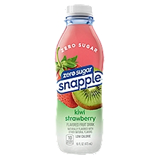 Snapple Zero Sugar Kiwi Strawberry Flavored, Fruit Drink, 16 Fluid ounce