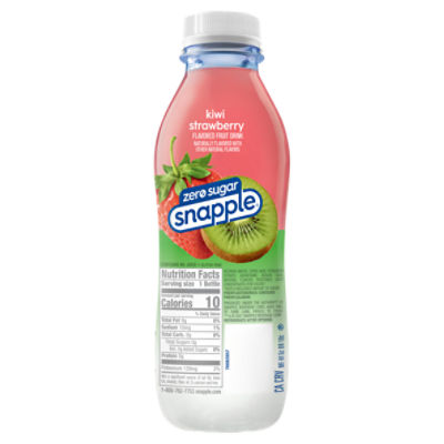 Snapple Zero Sugar Kiwi Strawberry Flavored Fruit Drink, 16 fl oz