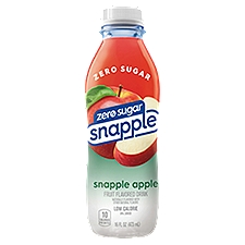 Snapple Zero Sugar Apple Flavored Juice Drink, 16 fl oz Recycled Plastic Bottle
