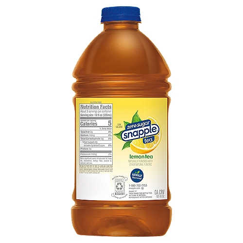 Snapple Zero Sugar Lemon Tea, 64 fl oz