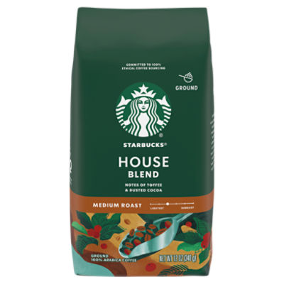 Starbucks House Blend Medium Roast Ground Coffee, 12 oz