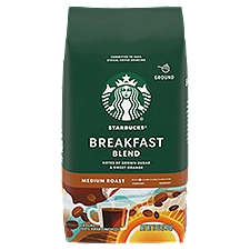 Starbucks Breakfast Blend Medium Ground Coffee, 12 Ounce