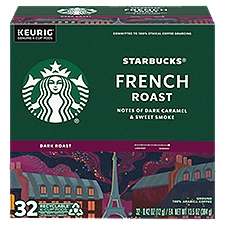 Starbucks French Dark Roast Ground Coffee K-Cup Pods, 0.42 oz, 32 count