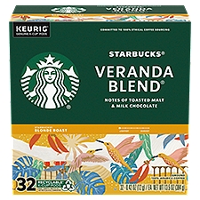 Starbucks Veranda Blend Blonde Roast Ground Coffee K-Cup Pods, 0.42, 13.5 Ounce