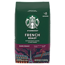 Starbucks Dark French Roast Ground Coffee, 18 oz