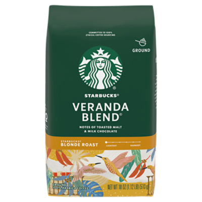 Starbucks Veranda Blend Blonde Roast Ground Coffee, 18 oz