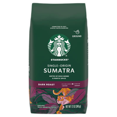 Starbucks SingleOrigin Sumatra Dark Roast Ground Coffee, 12 oz Fairway