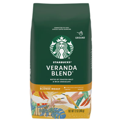 Starbucks Veranda Blend Blonde Roast Ground Coffee, 12 oz