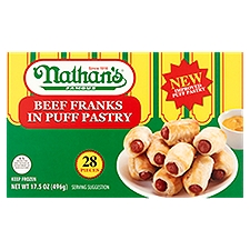Nathan's Famous Beef Franks in Puff Pastry, 28 count, 17.5 oz, 17.5 Ounce