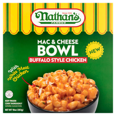 Nathan's Famous Buffalo Style Chicken Mac & Cheese Bowl, 10 oz