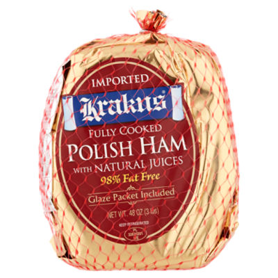 Krakus Fully Cooked Polish Ham with Natural Juices, 48 oz